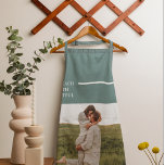 Modern Photo Green Family Lovely Gift Apron<br><div class="desc">Introducing the Modern Photo Green Family Lovely Gift! This gift is a perfect way to capture and celebrate the love and bond within a family, while adding a touch of elegance and modernity to any home decor.The Modern Photo Green Family Lovely Gift is not only a beautiful decorative piece but...</div>