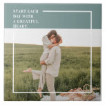 Modern Photo Green Family Lovely Gift Ceramic Tile<br><div class="desc">Introducing the Modern Photo Green Family Lovely Gift! This gift is a perfect way to capture and celebrate the love and bond within a family, while adding a touch of elegance and modernity to any home decor.The Modern Photo Green Family Lovely Gift is not only a beautiful decorative piece but...</div>