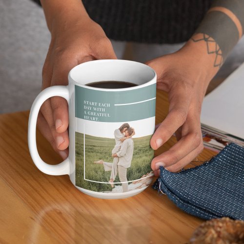Modern Photo Green Family Lovely Gift Coffee Mug