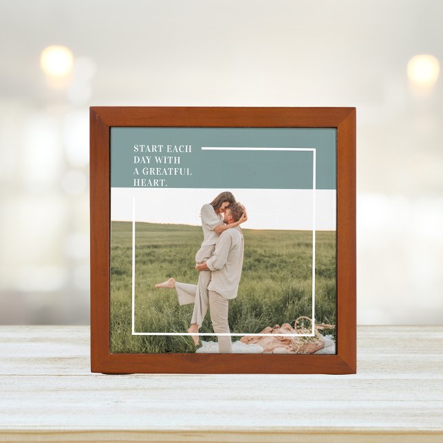 Modern Photo Green Family Lovely Gift Desk Organizer (Creator Uploaded)