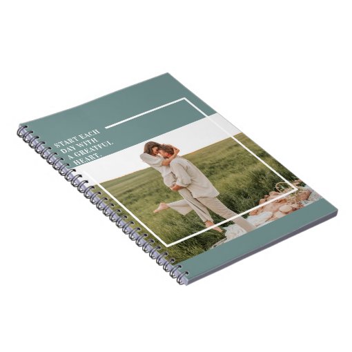 Modern Photo Green Family Lovely Gift Notebook | Zazzle