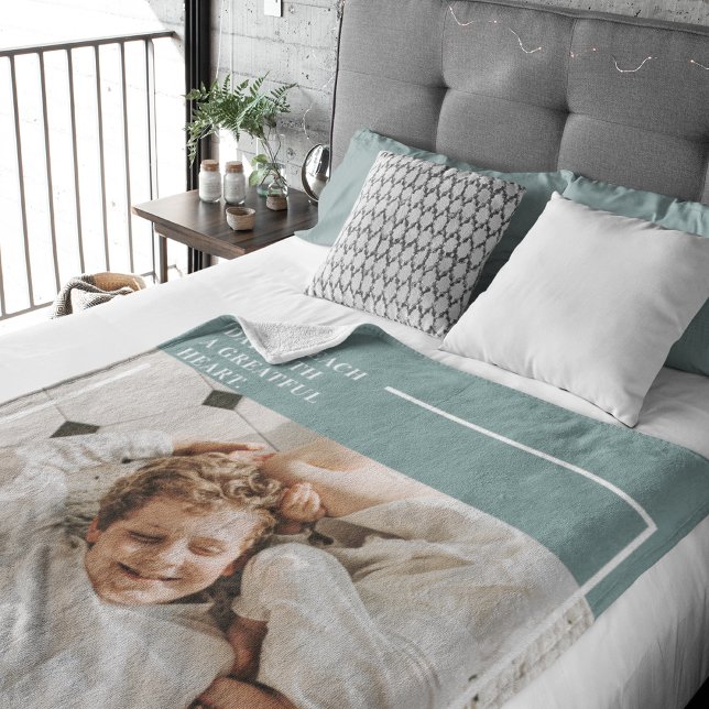 Modern Photo Green Family Lovely Gift Sherpa Blanket (Creator Uploaded)