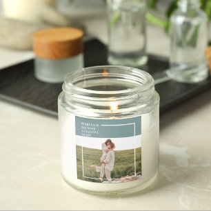 Modern Photo Green Family Lovely Gift Square Sticker