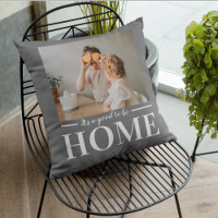Modern Photo Grey It's good To Be Home Quote Gift