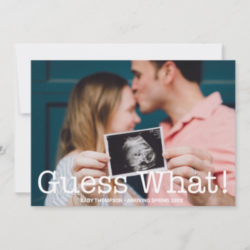 Modern Photo Guess What Pregnancy Announcement