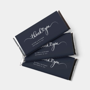 Modern Photo Hand-Lettered Wedding Thank You Hershey Bar Favors