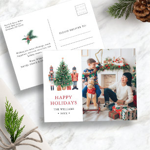 Modern Photo Happy Holiday Postcard