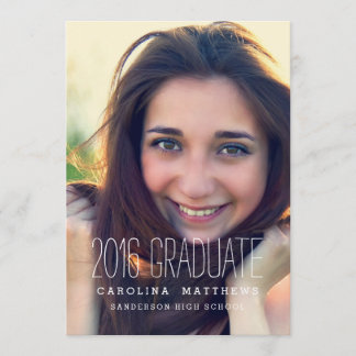 Modern Photo High School 2016 Graduation Party Invitation