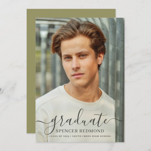 Modern Photo High School Graduation Announcement