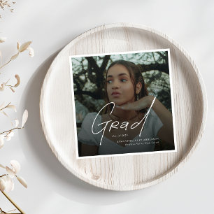 Modern Photo High School Graduation Napkins