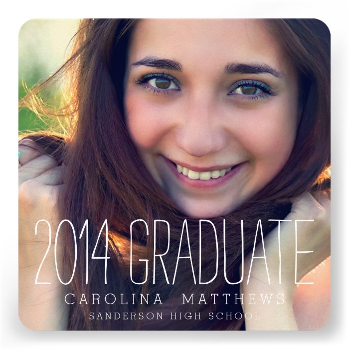 Modern Photo High School Graduation Party Announcements