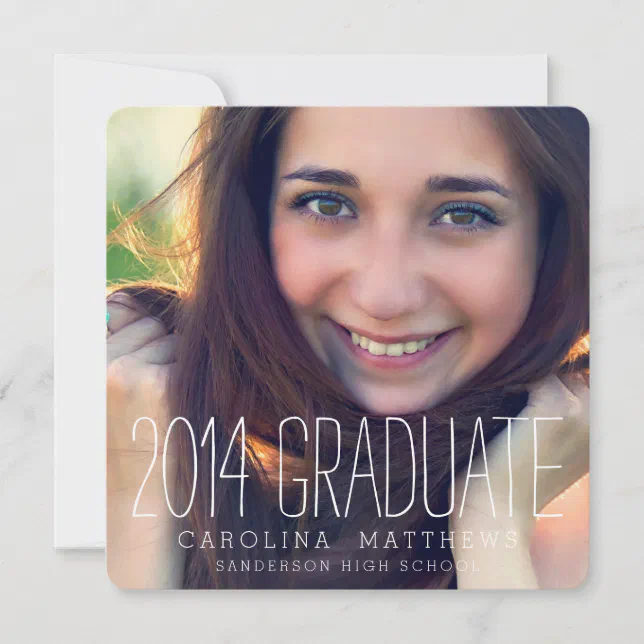 Modern Photo High School Graduation Party Invitation | Zazzle