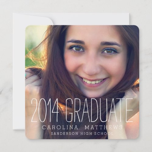 Modern Photo High School Graduation Party Announcements