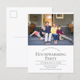 Modern Photo Housewarming Invitation Postcard
