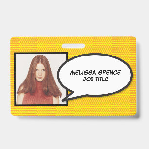 Modern Photo ID Speech Bubble ID Badge