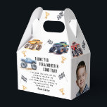 Modern Photo | Kids Monster Trucks Birthday Party Favor Boxes<br><div class="desc">Attention all little party animals! Get ready to rev up the fun with our 'BOOM, CLASH ITS A MONSTER TRUCK BASH' Birthday Kids Monster Car Trucks thank you party box favor. Adorned with adorable and vibrant monster car trucks, a photo, this modern typography script thanking you for joining in on...</div>