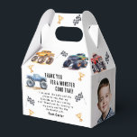 Modern Photo | Kids Monster Trucks Birthday Party Favor Boxes<br><div class="desc">Attention all little party animals! Get ready to rev up the fun with our 'BOOM, CLASH ITS A MONSTER TRUCK BASH' Birthday Kids Monster Car Trucks thank you party box favor. Adorned with adorable and vibrant monster car trucks, a photo, this modern typography script thanking you for joining in on...</div>
