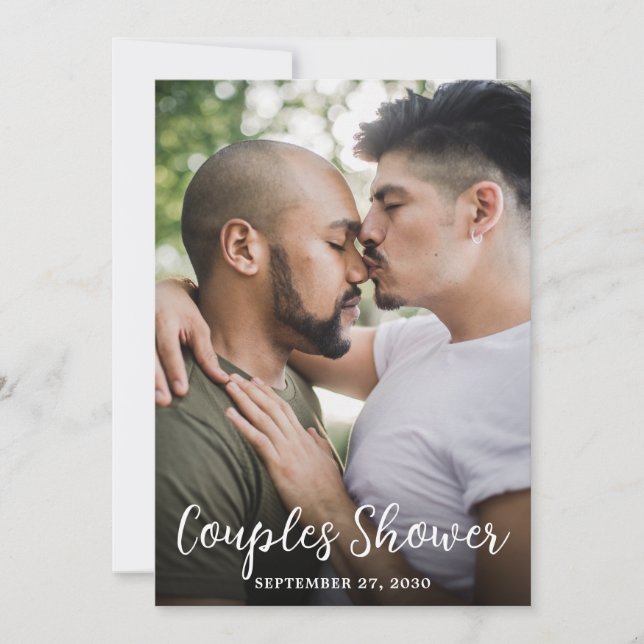 Modern Photo LGBTQ Couples Shower Invitation (Front)