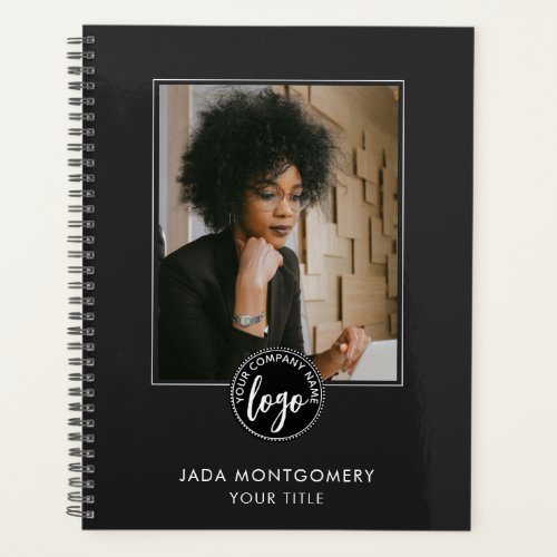 Modern Photo Logo Minimalist Black Business Planner