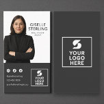 Modern Photo Logo Real Estate Agent  Business Card
