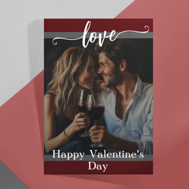 Modern Photo Love Script Valentine's day Card (Creator Uploaded)