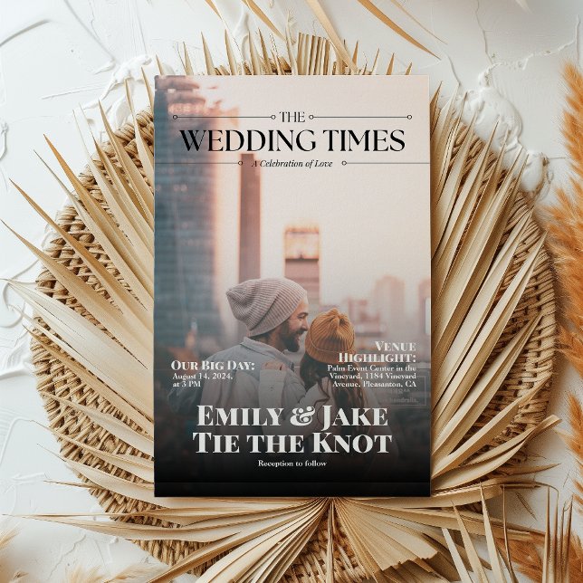 Modern Photo Magazine Cover QR Code Invitation (Creator Uploaded)