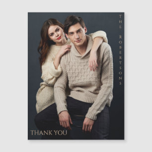 Modern Photo Magnetic Thank You Card