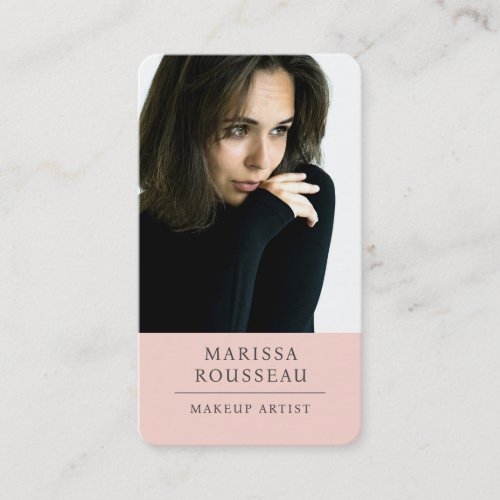 Modern Photo Makeup Artist Business Card