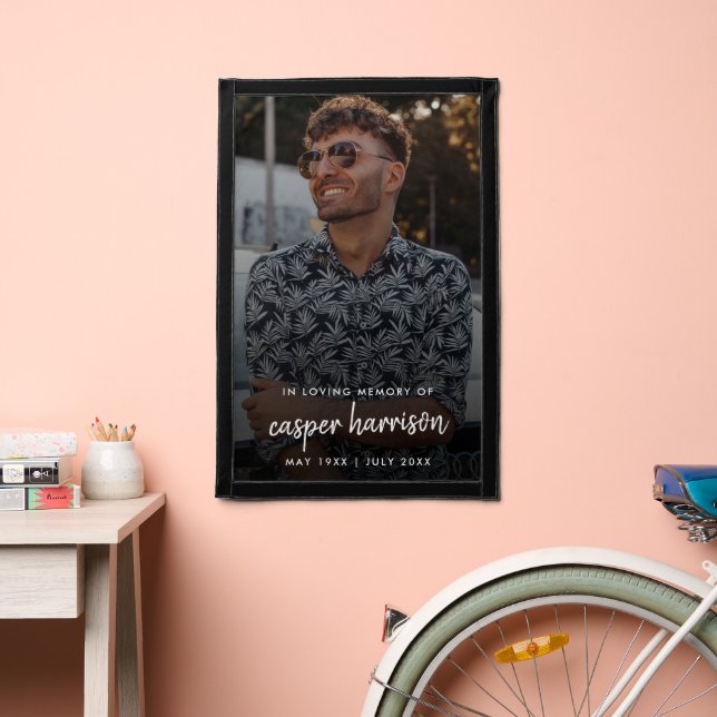 Modern Photo Memorial | In Loving Memory Pennant (Insitu 2)