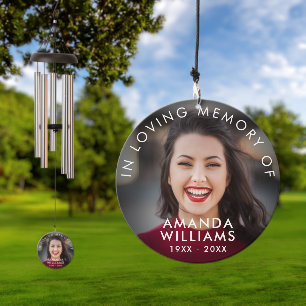 Modern Photo Memorial in Loving Memory Wind Chime