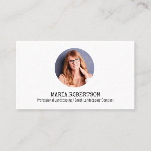 Modern Photo Minimalist QR Code Social Media Business Card