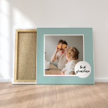 Modern Photo Mint Lovely Grandma Gift  Canvas Print<br><div class="desc">Whether you're looking for a Mother's Day gift, birthday present, or just want to show your grandma how much she means to you, the Modern Photo Mint Lovely Grandma Gift is the perfect choice. It's a beautiful and sentimental way to honor the special bond between a grandmother and her family,...</div>