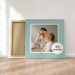 Modern Photo Mint Lovely Grandma Gift  Canvas Print<br><div class="desc">Whether you're looking for a Mother's Day gift, birthday present, or just want to show your grandma how much she means to you, the Modern Photo Mint Lovely Grandma Gift is the perfect choice. It's a beautiful and sentimental way to honor the special bond between a grandmother and her family,...</div>