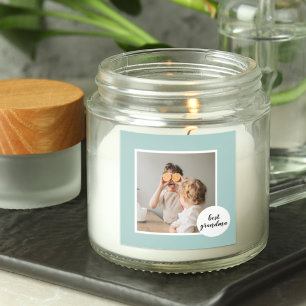 Modern Photo Mint Lovely Grandma Gift  Square Sticker