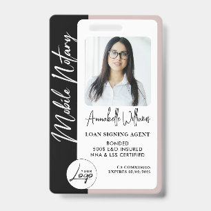 Modern Photo Mobile Notary  Badge