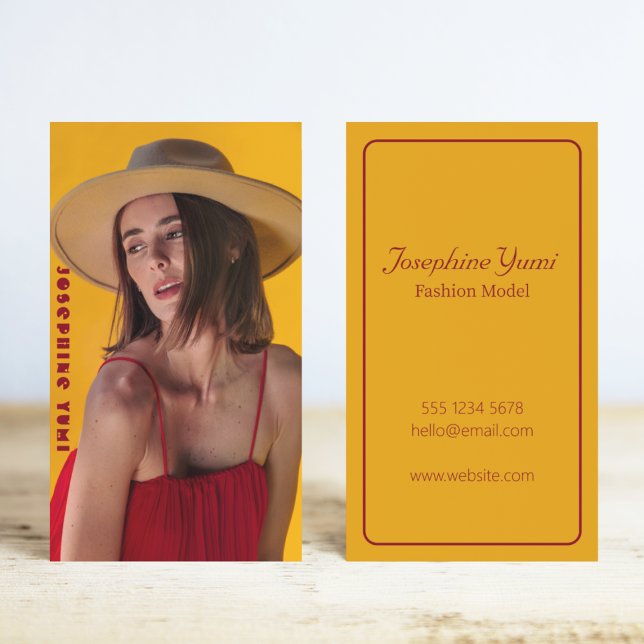 Modern Photo Modeling Fashion stylist Photography  Business Card (Creator Uploaded)