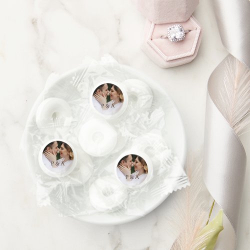 Modern Photo Monogram Editorial Wedding Life Saver® Mints