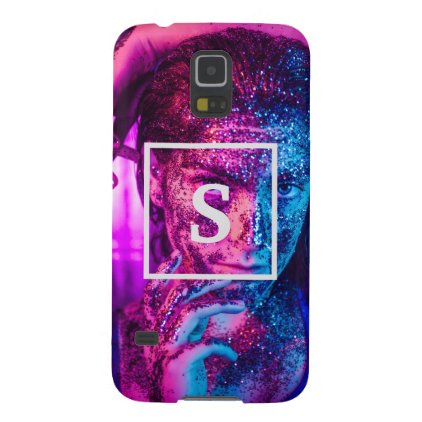 Modern photo monogram pink Samsung Galaxy S5 case