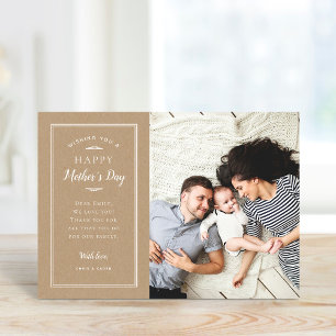 Modern Photo Mother's Day Card for Wife and Mom