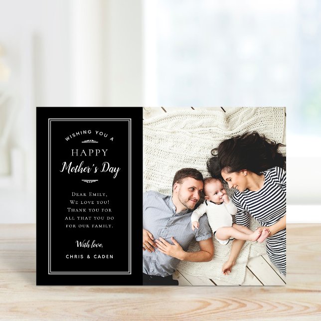 Modern Photo Mother's Day Card for Wife and Mom (Creator Uploaded)