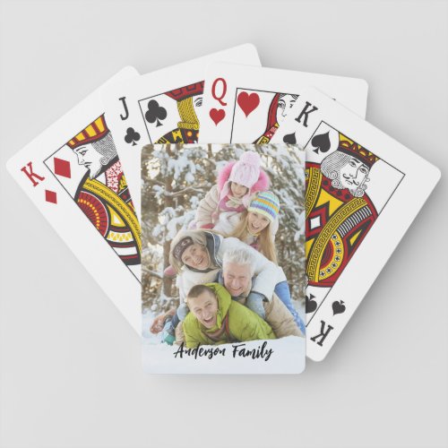 Modern Photo Name  Poker Cards