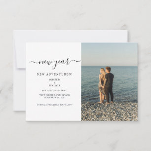 Modern Photo New Adventures Wedding Save The Date