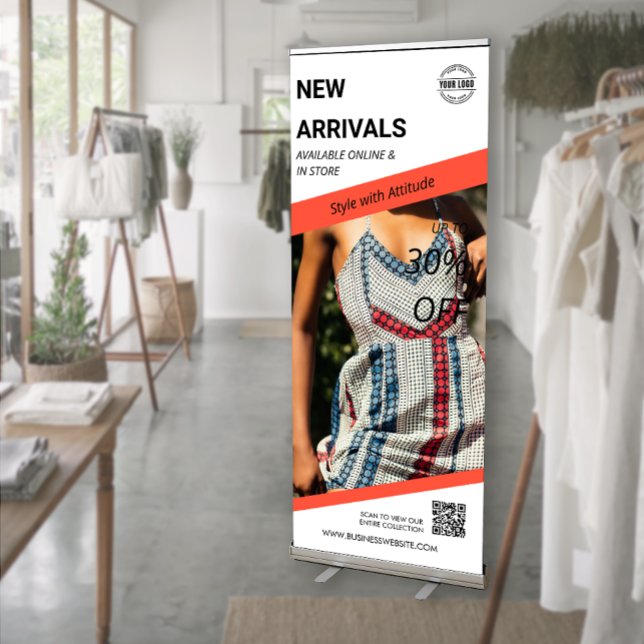 Modern Photo New Arrivals Retail In Store Sale Retractable Banner (Creator Uploaded)