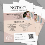 Modern Photo Notary & Loan Signing Agent Flyer<br><div class="desc">A customizable,  minimalistic,  modern notary & loan signing agent flyer with a logo and qr code. Good choice for notary,  loan agents,  mortgage agents,  etc.</div>