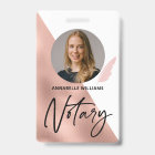 Modern Photo Notary Signing Agent  Badge