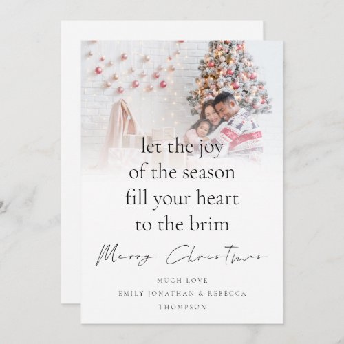 Modern Photo Overlay 2024 Calendar Quote Christmas Holiday Card