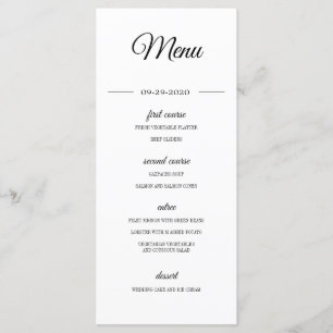 Modern Photo Overlay Elegant Wedding Menu