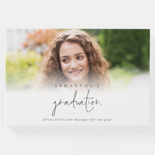 Modern Photo Overlay Graduation Guest Book