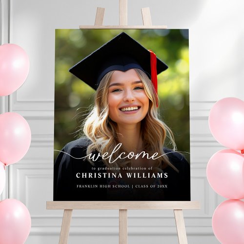 Modern Photo Overlay Graduation Welcome Sign