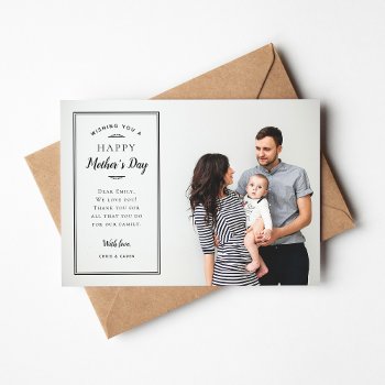 Modern Photo Overlay Mother's Day Card For Wife by rileyandzoe at Zazzle